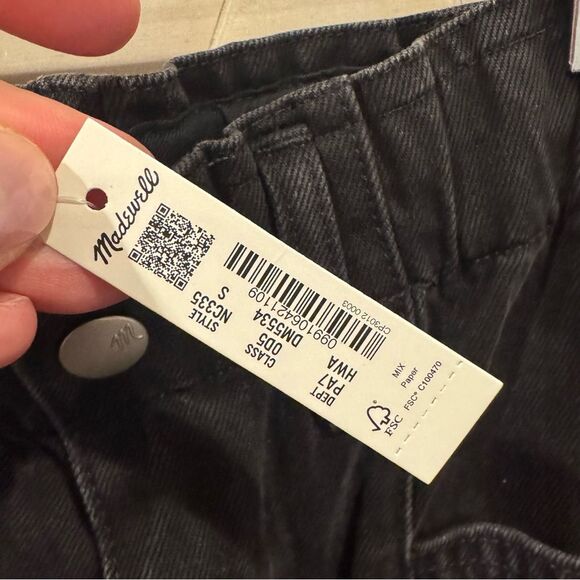 Madewell pull on balloon jeans hobson wash paperbag edition S NWT - Picture 4 of 9